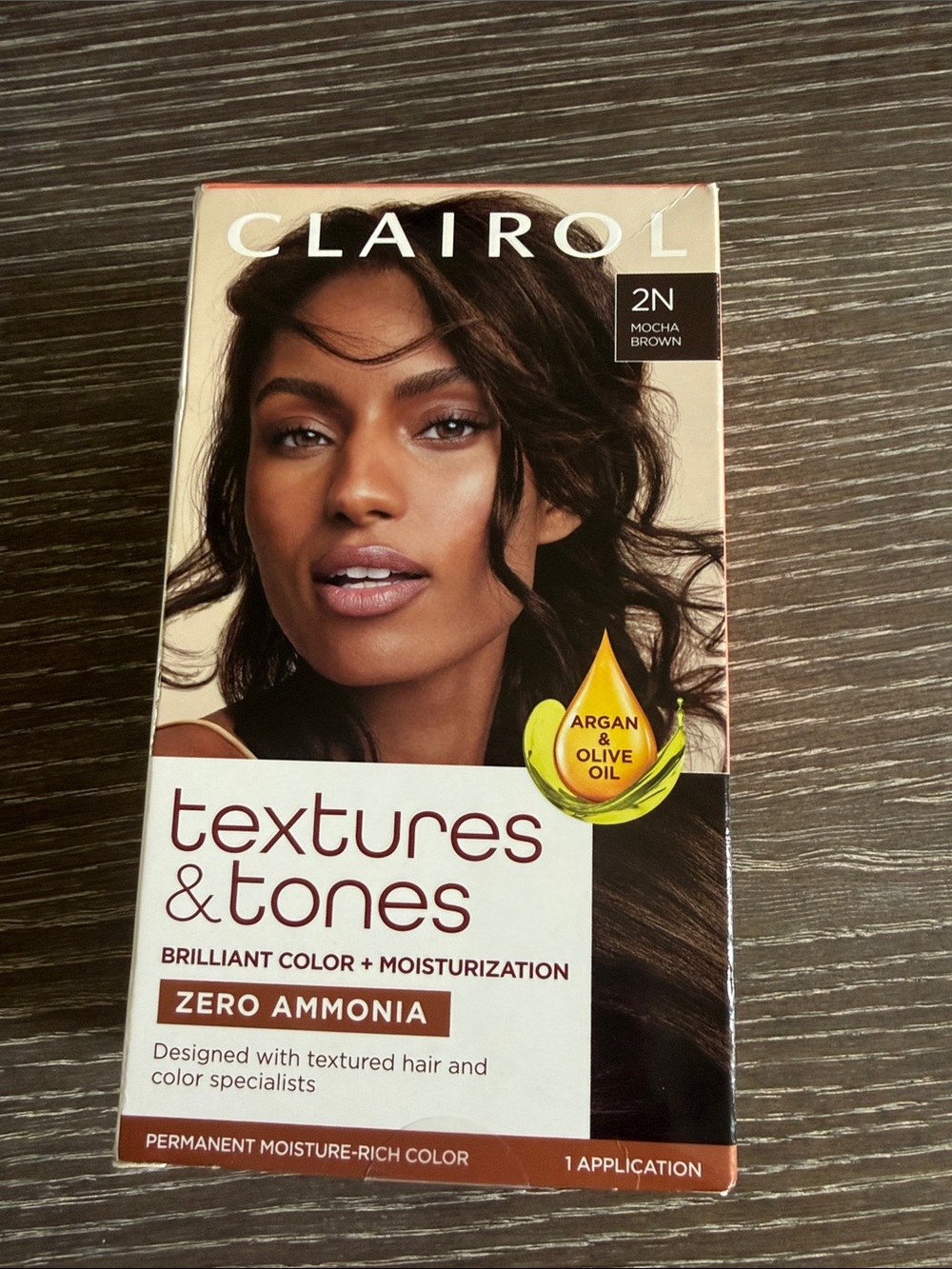 New Clairol Textures & Tones Hair Color Mocha Brown 2N
